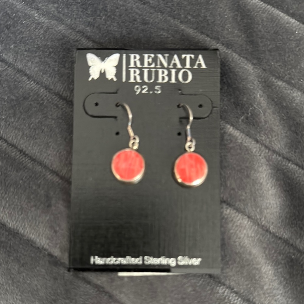 Handcrafted Sterling Silver Pink Coral Earrings
